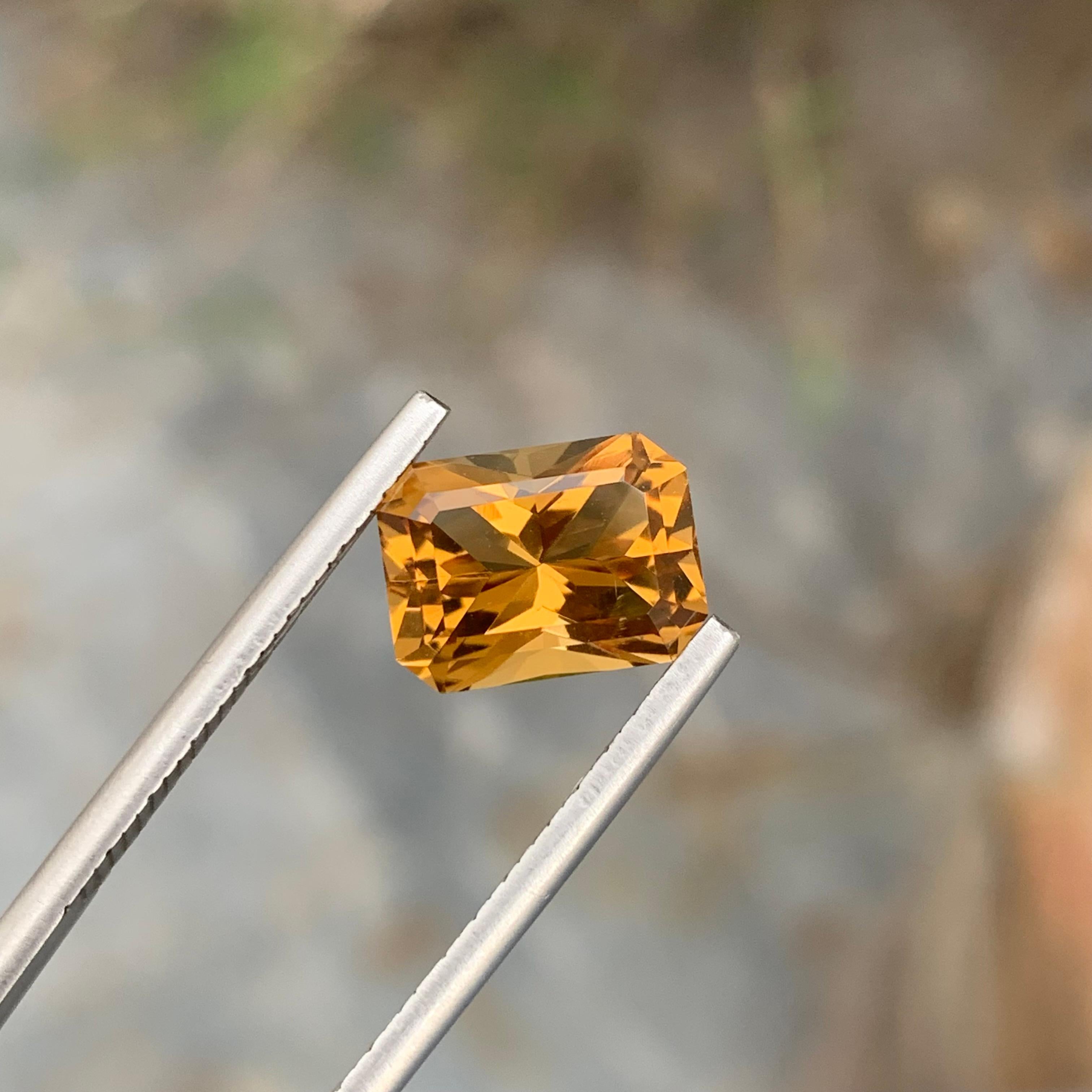 Loose Citrine
Weight: 3.35 Carats
Dimension: 10.4 x 7.6 x 6.2 Mm
Origin: Brazil
Colour: Yellow
Treatment: Non
Certficate: On Demand
Shape: Emerald


Citrine, a radiant and versatile gemstone, enchants with its warm, golden hues and remarkable