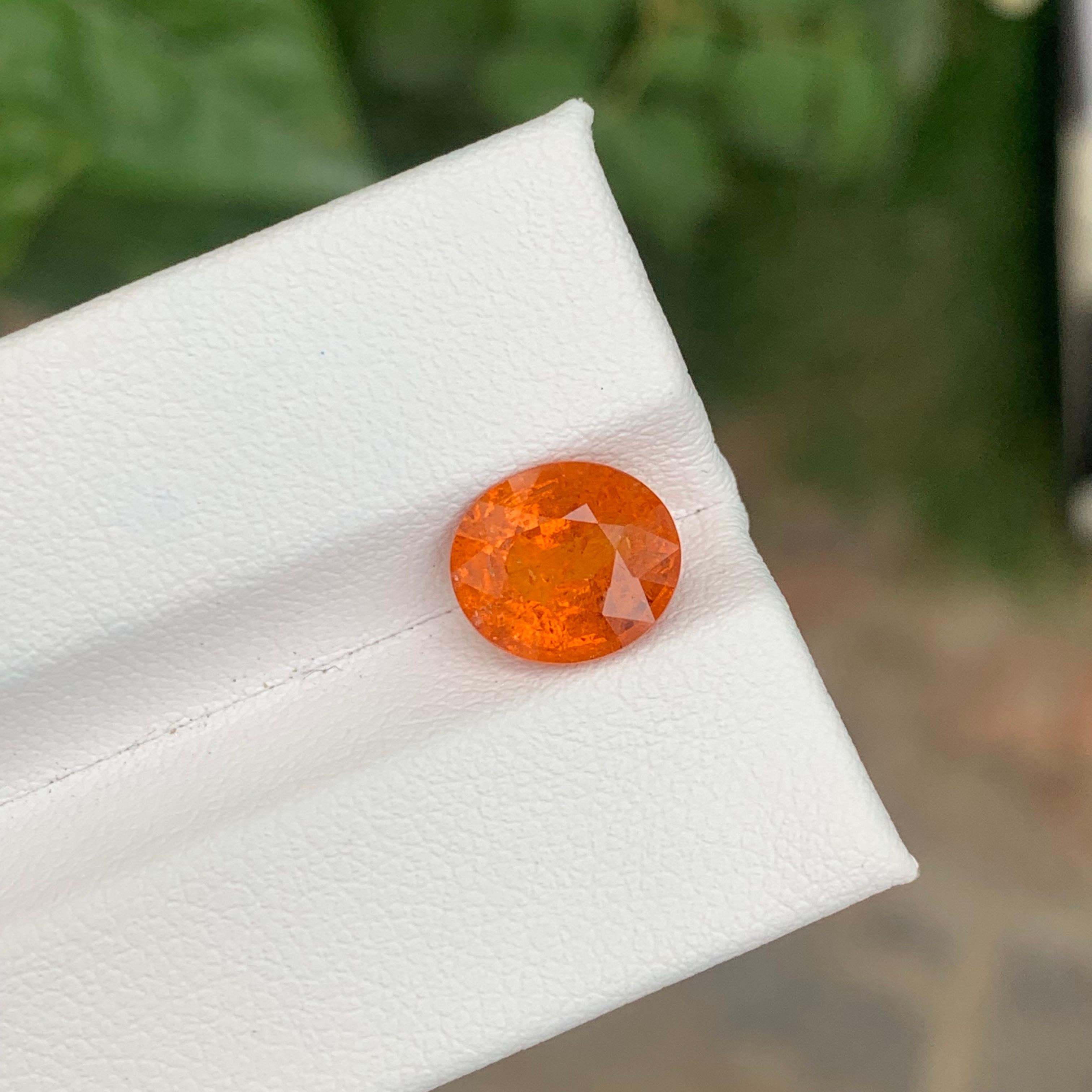3.35 Carat Natural Loose Fanta Spessartite Garnet Cushion Shape Gemstone For Sale 5