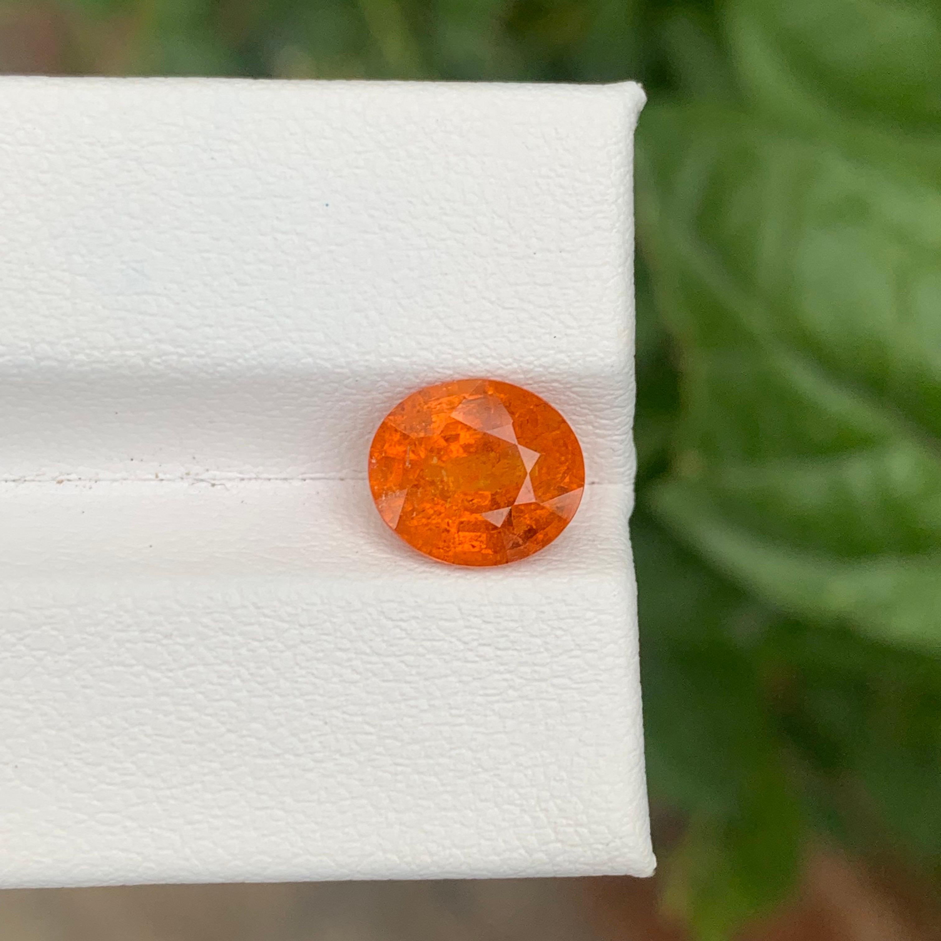 3.35 Carat Natural Loose Fanta Spessartite Garnet Cushion Shape Gemstone For Sale 1
