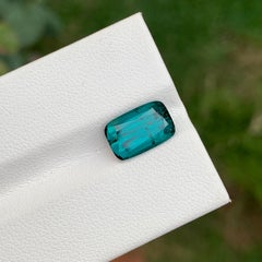 3.35 Carat Natural Loose Indicolite Tourmaline Cushion Shape Gem From Earth Mine