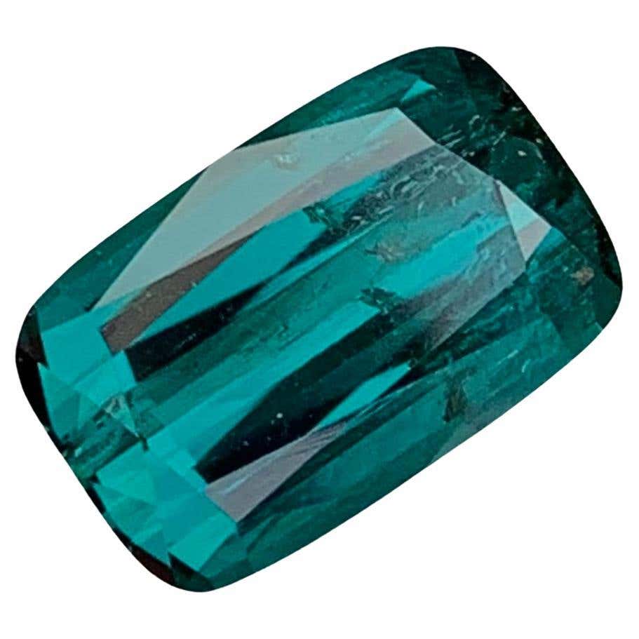 10x12mm 7.56ct Naturel Bleu Indicolite Tourmaline Certifié 10x12mm 7.56ct Naturel Bleu Indicolite Tourmaline Certifié
