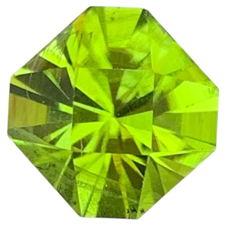 3.35 Carat Natural Loose Peridot Octagon Cut Gemstone