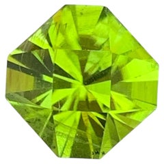 3.35 Carat Natural Loose Peridot Octagon Cut Gemstone