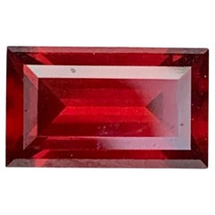 3.35 Carat Natural Loose Rhodolite Garnet Baguette Shape Gem