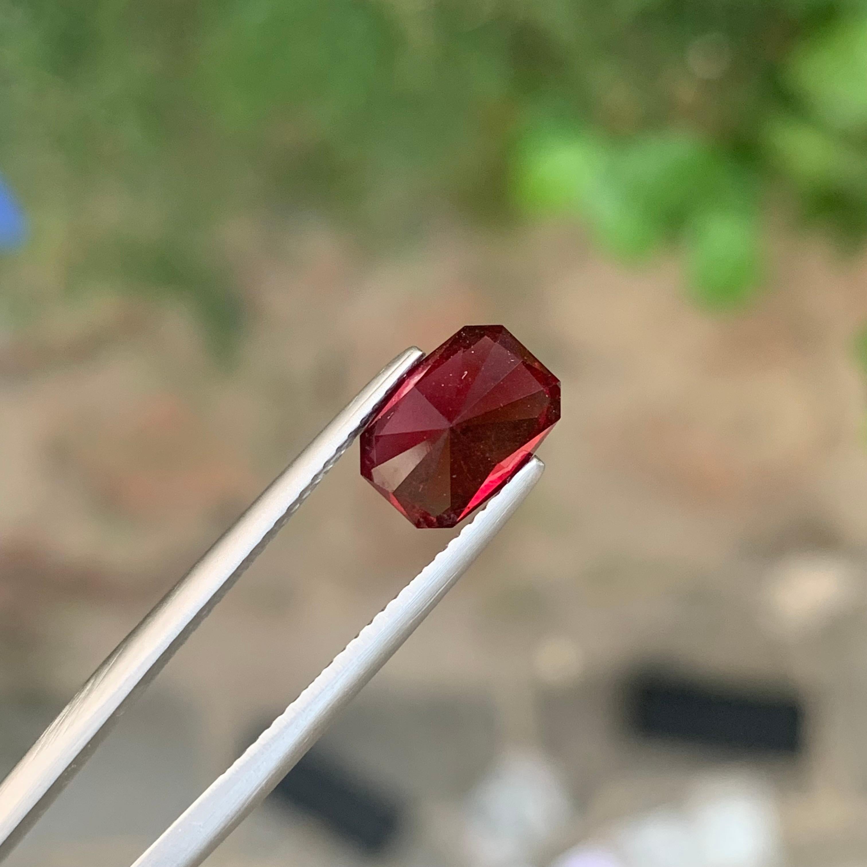 3.35 Carat Natural Loose Rhodolite Garnet Fancy Cut Gemstone (grenat rhodolite en vrac, taille fantaisie) en vente 4