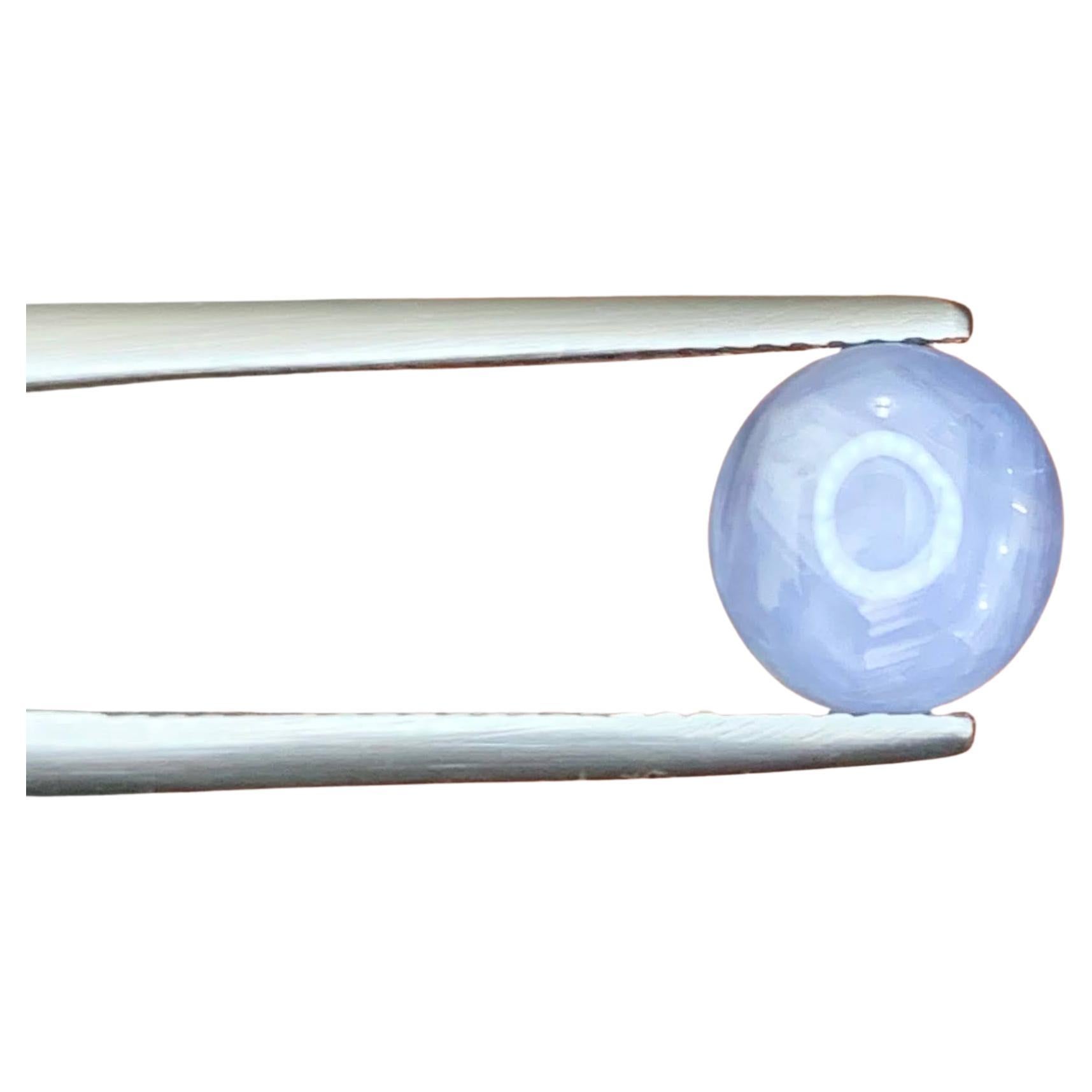 3.35 Carat Natural Loose Star Sapphire Stone Round Cut Sri Lankan Gemstone For Sale