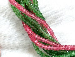 335 Carat Natural Pink Spinel and Tzavorite Diamonds Necklace 18 Karat