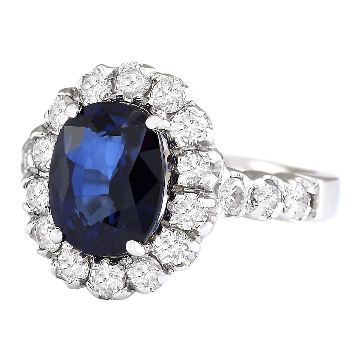 3.35 Carat Natural Sapphire 14 Karat White Gold Diamond Ring
Stamped: 18K White Gold
Total Ring Weight: 5.7 Grams
Total Natural Sapphire Weight is 2.55 Carat (Measures: 9.00x7.00 mm)
Color: Blue
Total Natural Diamond Weight is 0.80 Carat
Color: F-G,