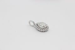 PANIM Colgante de oro blanco de 18 quilates con diamante rosado de 3,35 quilates