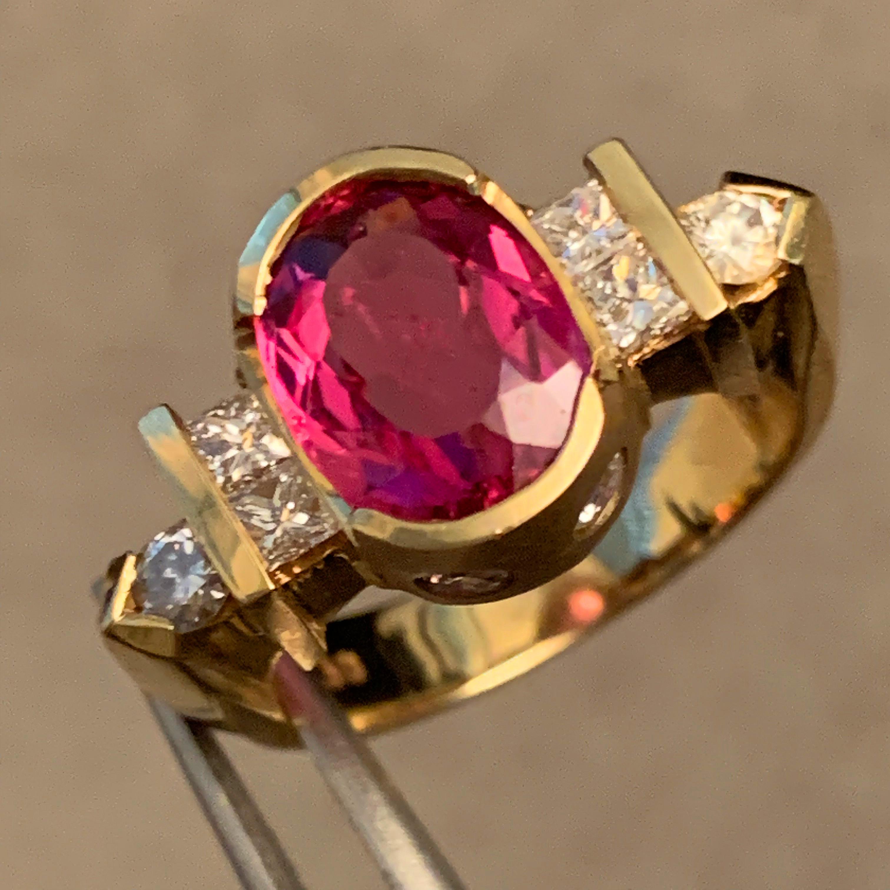 B8030003

Ring may have to be made to order depending on finger size , please allow 3 to 6 weeks but if you have a sooner delivery date needed let us know and we will see if we can accommodate you.

Stunning 2.47 Carat Round Pink Rubellite. Set in a