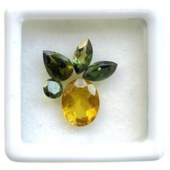 Tourmaline multi-tourmalines de 3,35 carats, pierres précieuses de taille bijou de qualité supérieure