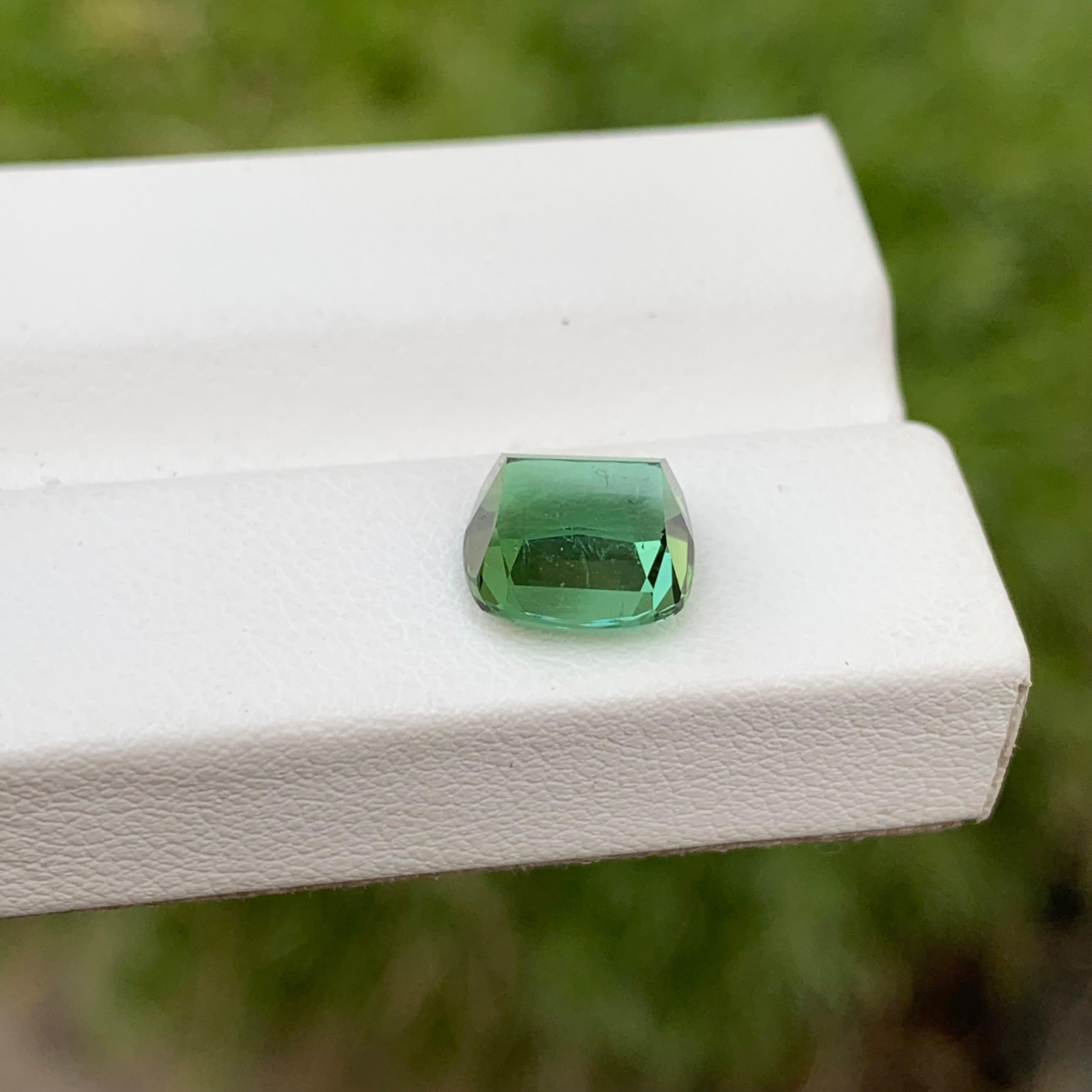 3.35 Carats Stunning Natural Loose Mint Green Tourmaline Ring Gem For Sale 8