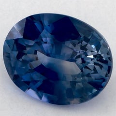 3.35 Karat Blauer Saphir Oval Loser Edelstein