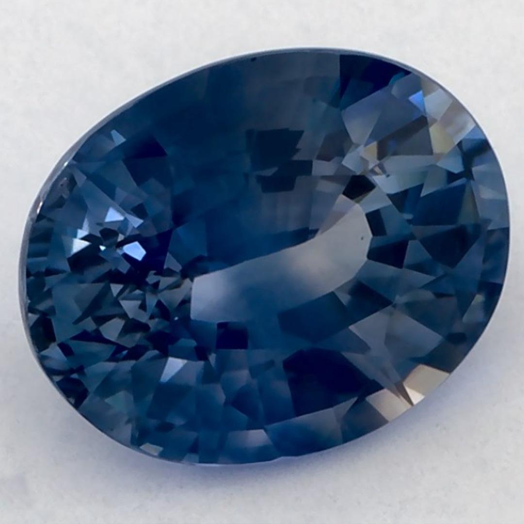 Taglio ovale 3.35 carati di zaffiro blu ovale sfuso in vendita