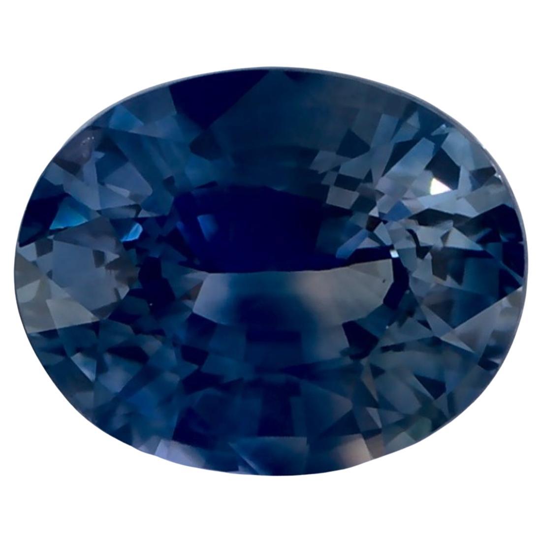 3.35 Ct Blue Sapphire Oval Loose Gemstone