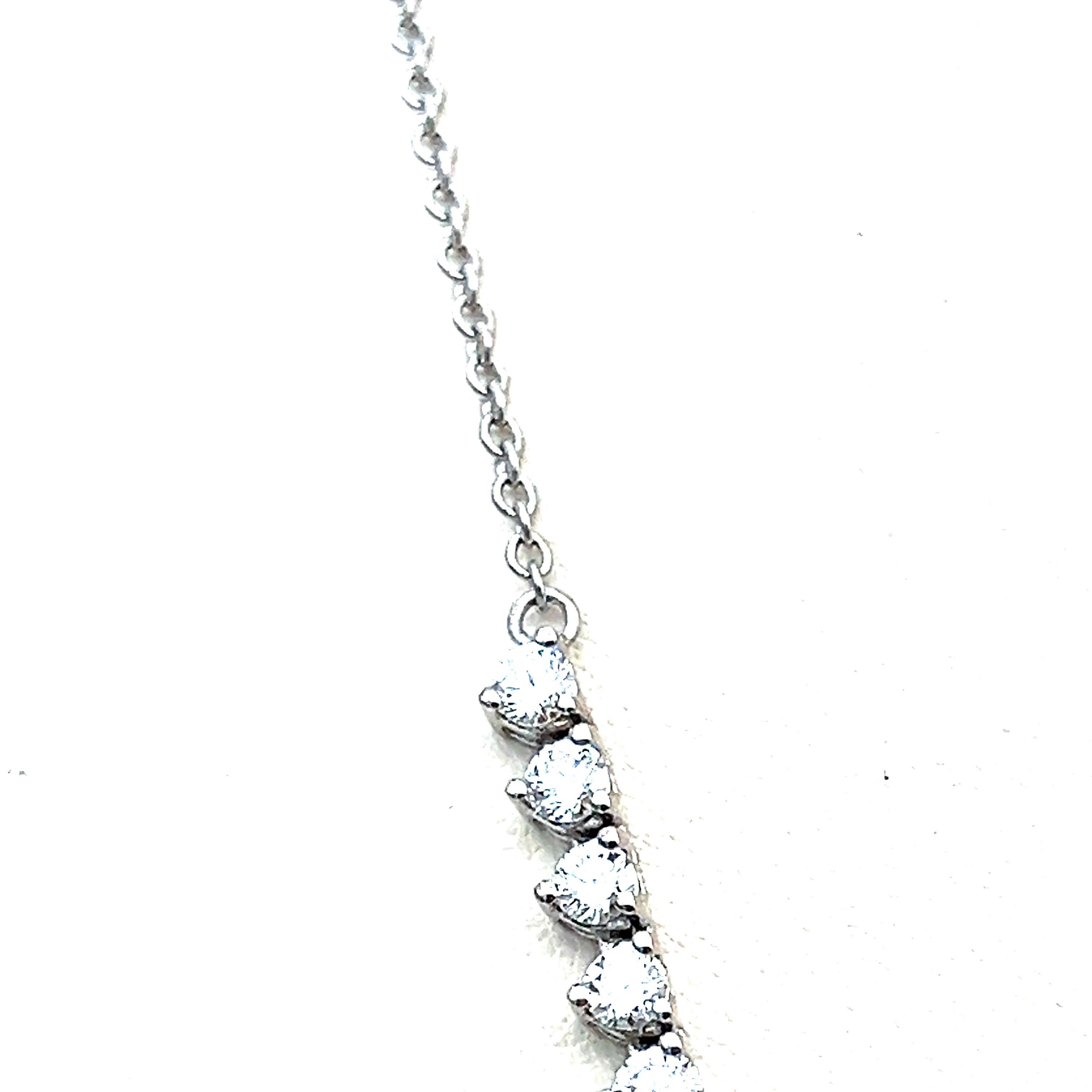 3,61 Karat halber Diamant-Tennis-Halskette im Zustand „Neu“ im Angebot in Chicago, IL