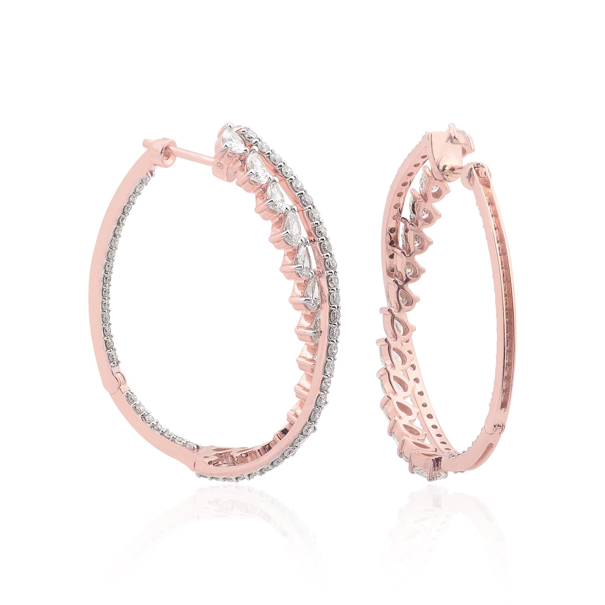 Artikel-Code :- SEE-1945A (14k)
Bruttogewicht :- 7.88 gm
14k Rose Gold Gewicht :- 7.21 gm
Gewicht des Diamanten :- 3.35 Karat. ( DURCHSCHNITTLICHE DIAMANT-REINHEIT SI1-SI2 & FARBE H-I )
Ohrringe Größe :- ca. 30 mm.

✦