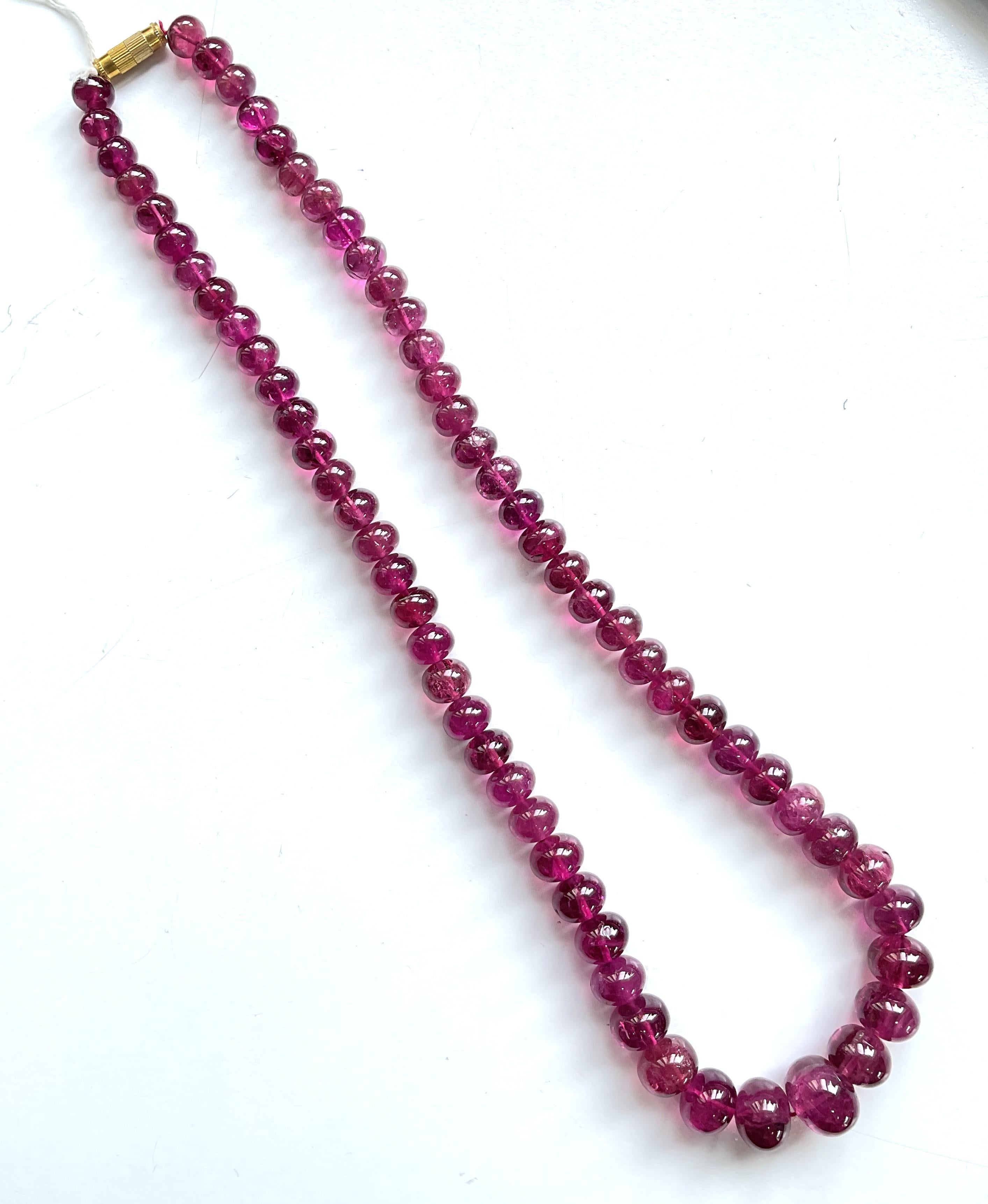 Rubellite Tourmaline Plain Beads For Top Fine Jewelry Natural Gem
Gemstone - Rubellite Tourmaline
Weight -  335.00 Carats
Strand - 1
Size - 8 To 14 MM
Shape - Beads

