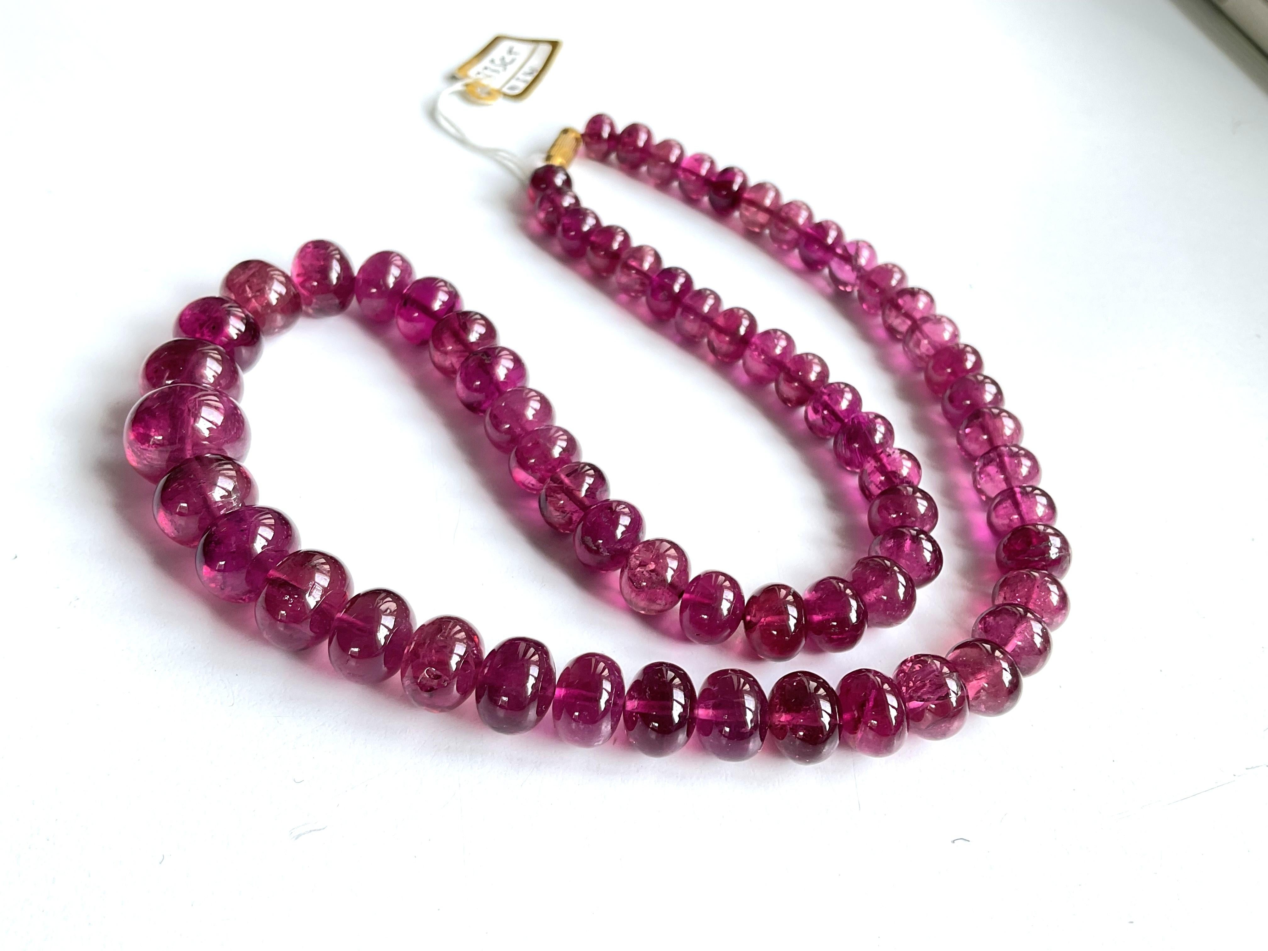 335.00 Carats Rubellite Tourmaline Plain Beads Top Fine Natural gems Jewelry  For Sale 1
