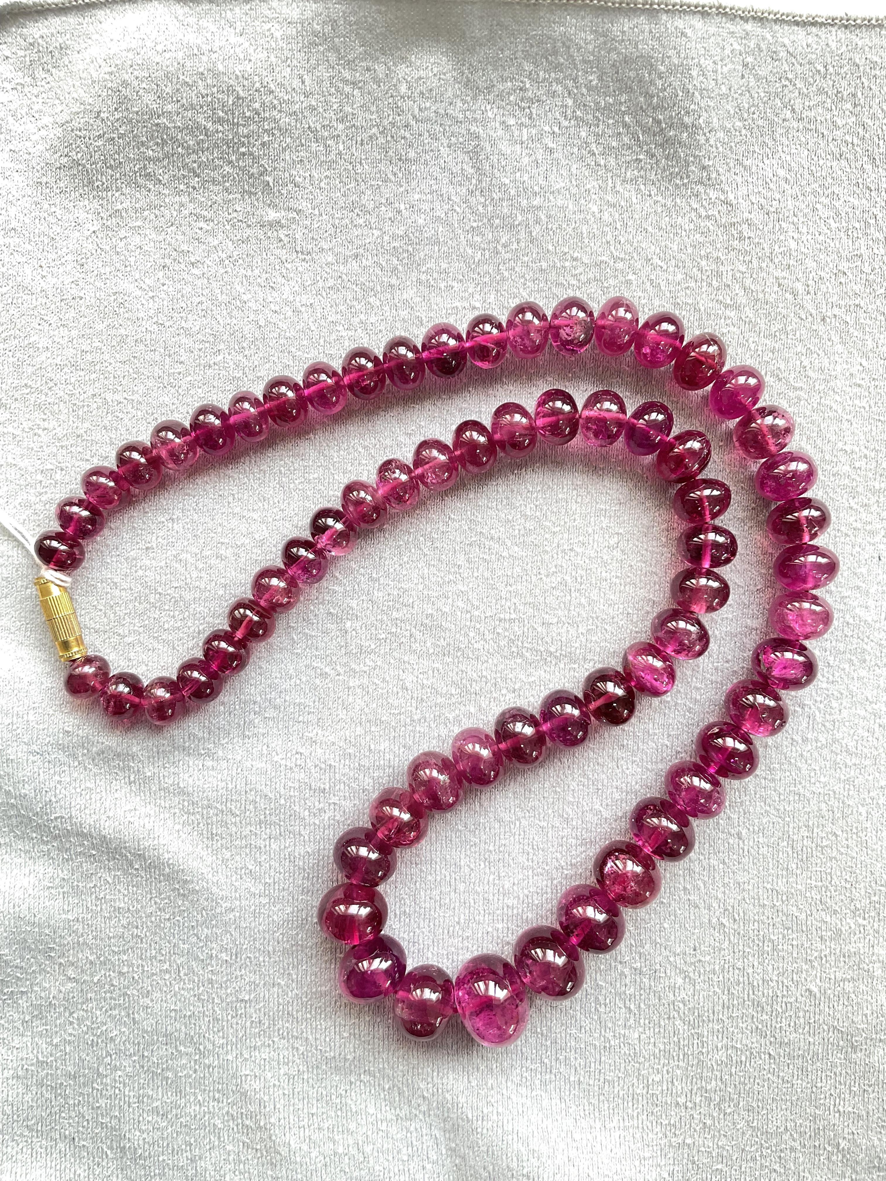 335.00 Carats Rubellite Tourmaline Plain Beads Top Fine Natural gems Jewelry  For Sale 2