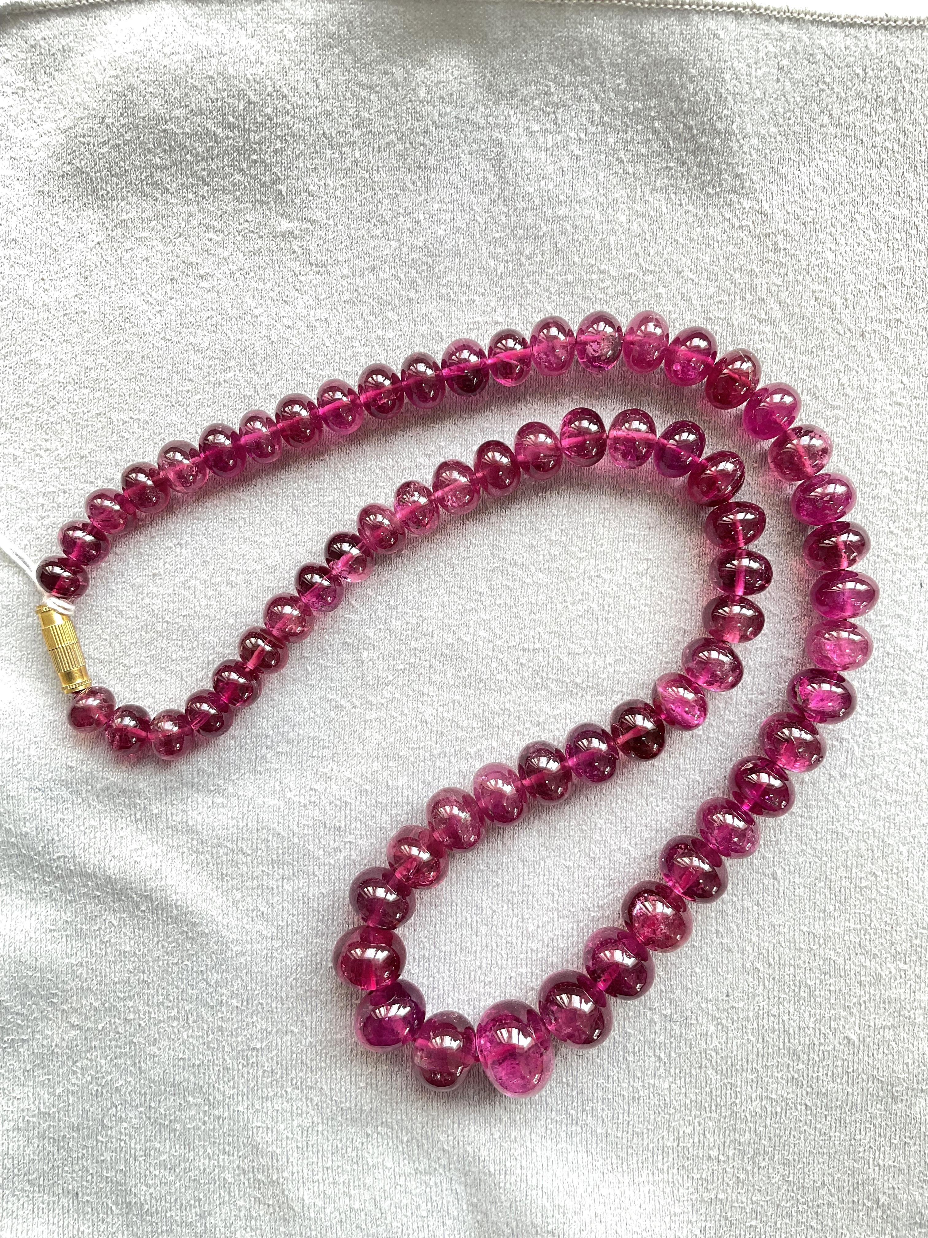 335.00 Karat Rubellit Turmalin Plain Perlen Top Fine Natural Edelsteine Schmuck 3