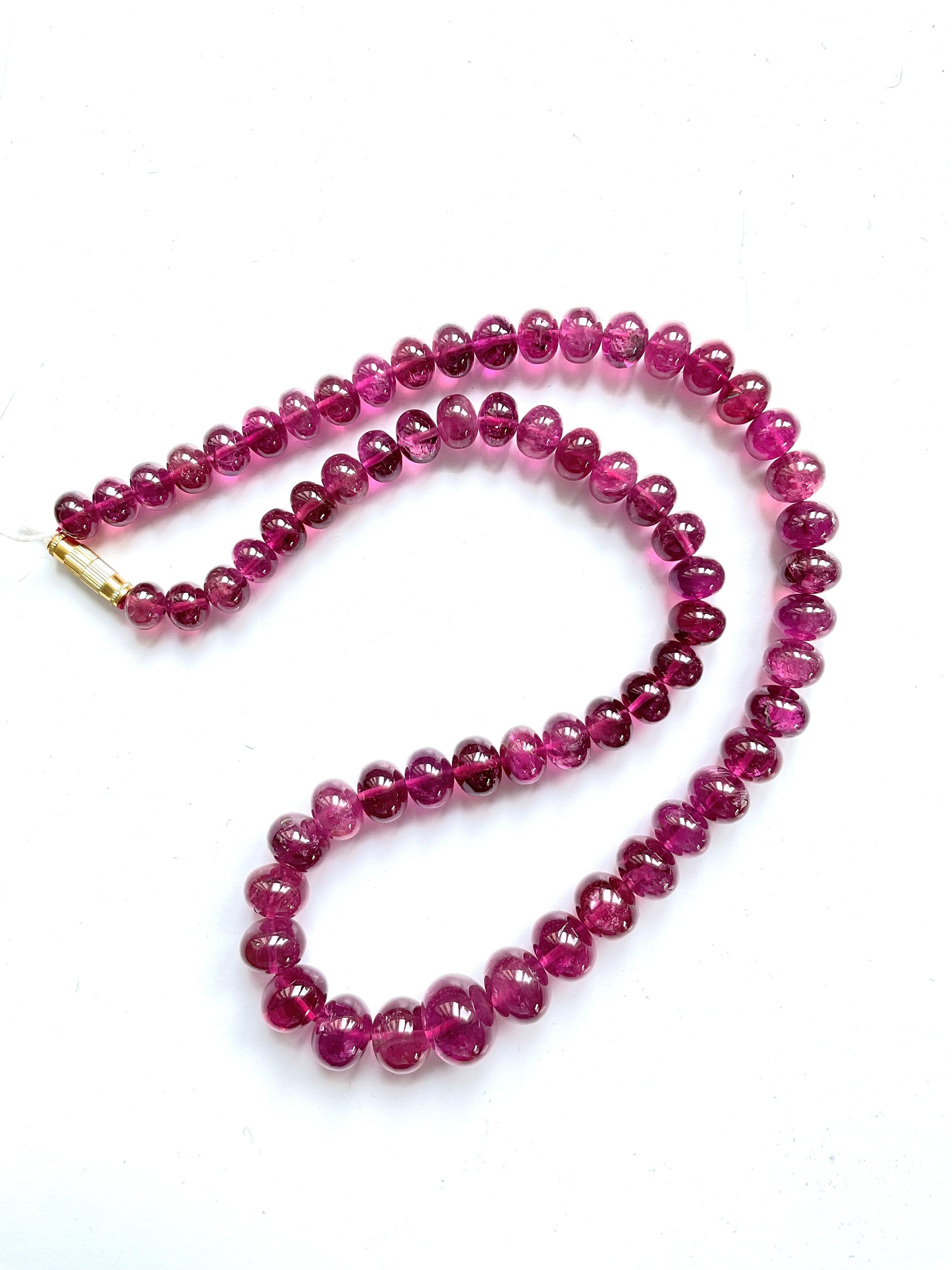 335.01 Carats Top Quality Rubellite Tourmaline Beads Natural Gemstones necklace For Sale 1
