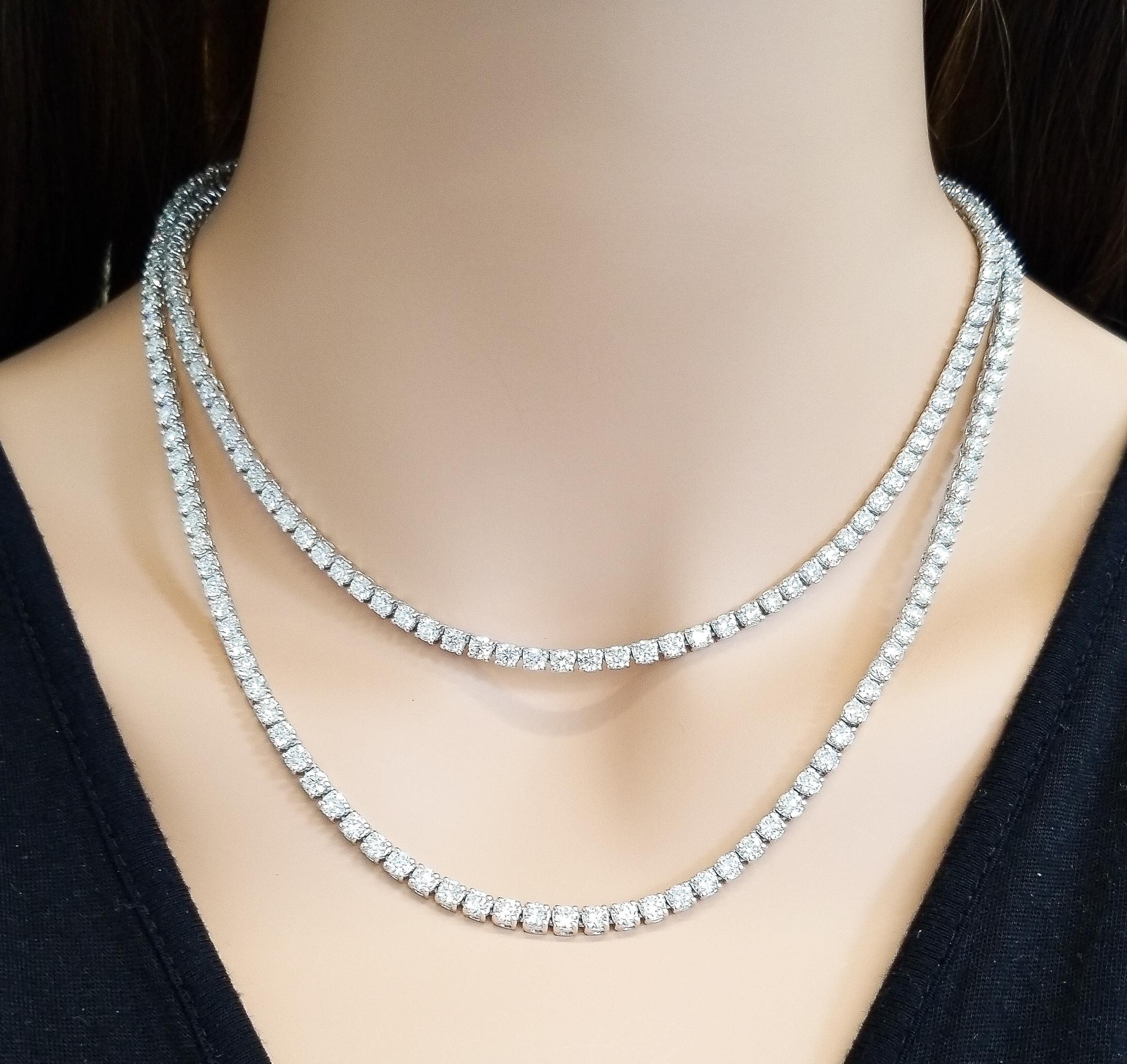 18 inch diamond tennis necklace