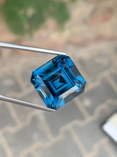 33.55 Carat Natural Loose London Blue Topaz Octagon Cut Gemstone