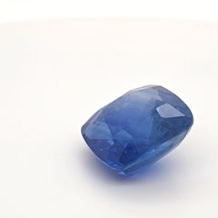 33.55ct Bleu Cushion shape Sri Lankan Natural Sapphire No Heat Certified By GRS (Saphir naturel non chauffé certifié par GRS)
