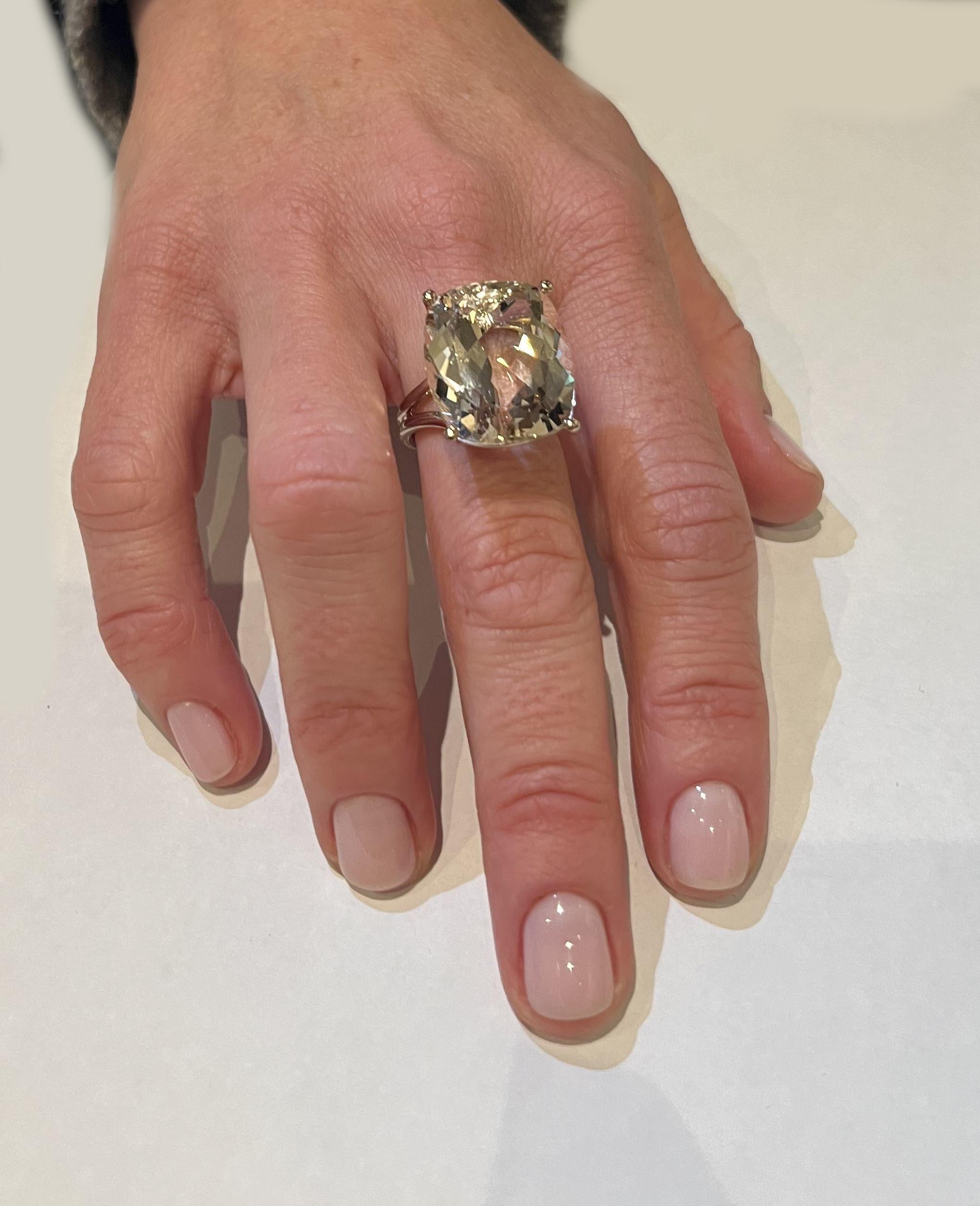 Women's 33.57 Carat Precious Topaz Gold Ring by Wagner Preziosen For Sale