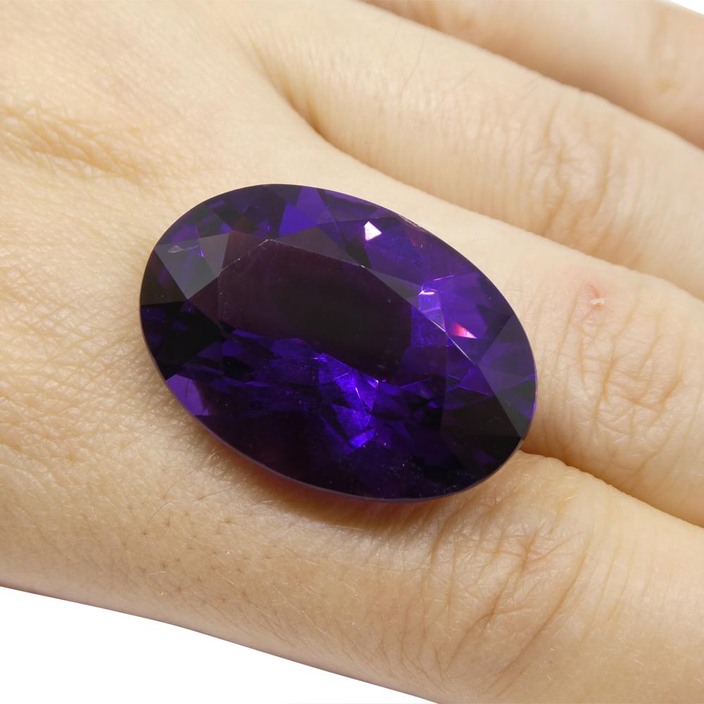 33.57ct Oval Purple Amethyst from Uruguay For Sale 1