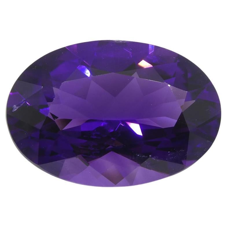 33.57ct Oval Purple Amethyst from Uruguay For Sale