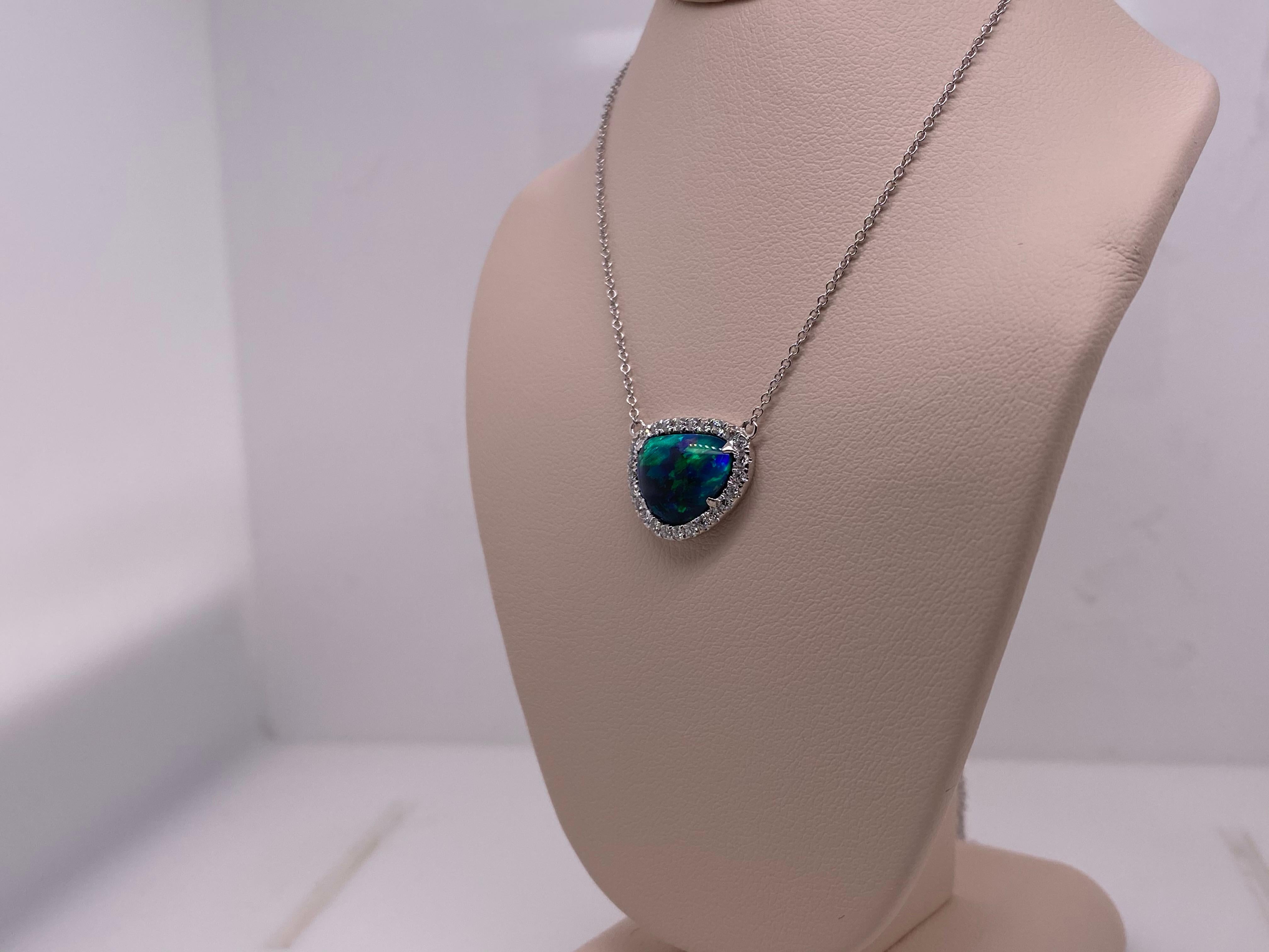 green opal pendant