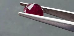 3.35cts Mozambique Ruby Unheated Cut Stone 100% Natural Certified AAA+