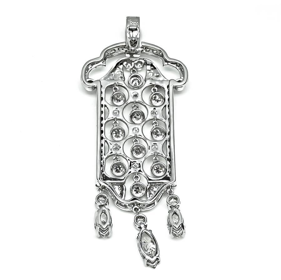 Pendentif en or orné d'un diamant de 3,35cttw Bon état - En vente à New York, NY