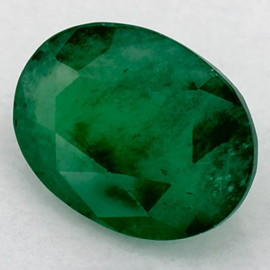 Oval Cut 3.36 Ct Emerald Oval Loose Gemstone For Sale