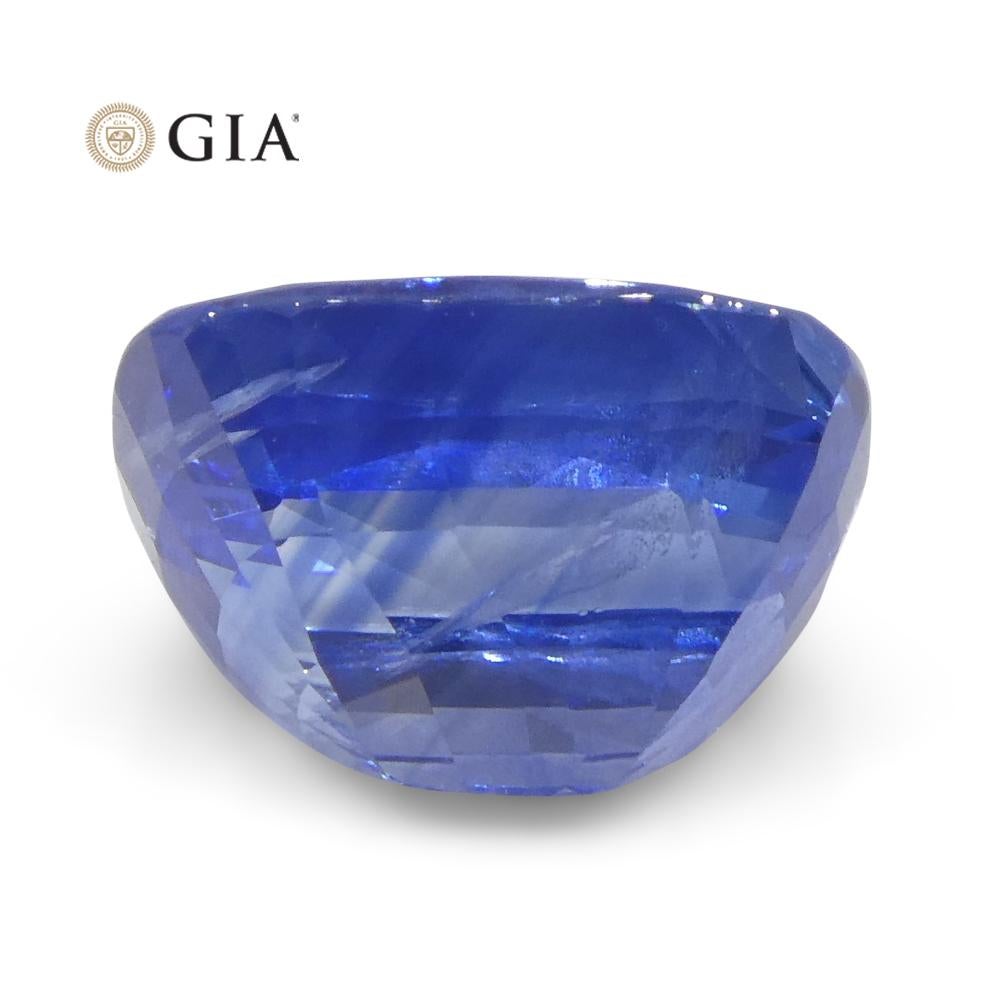 3.36ct Cushion Blue Sapphire GIA Certified Sri Lanka For Sale 6