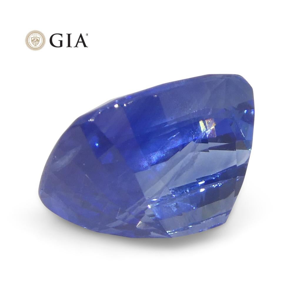 3.36ct Cushion Blue Sapphire GIA Certified Sri Lanka For Sale 7