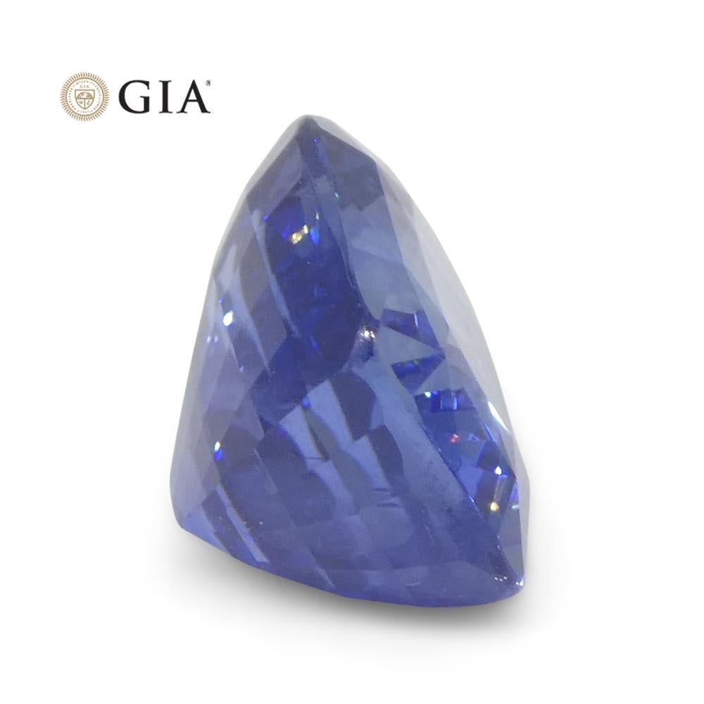 3.36ct Cushion Blue Sapphire GIA Certified Sri Lanka For Sale 10