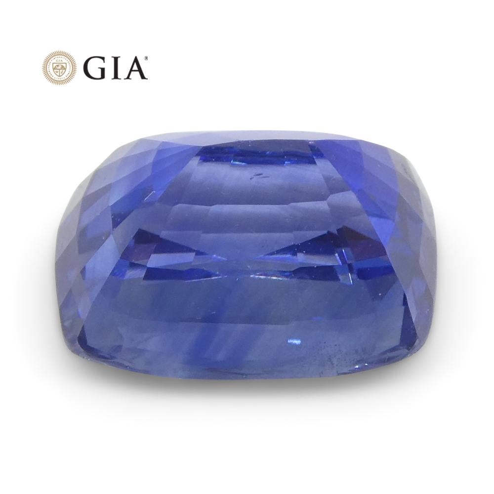 3.36ct Cushion Blue Sapphire GIA Certified Sri Lanka For Sale 11