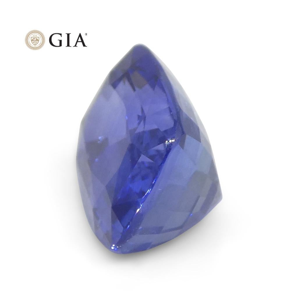 3.36ct Cushion Blue Sapphire GIA Certified Sri Lanka For Sale 3