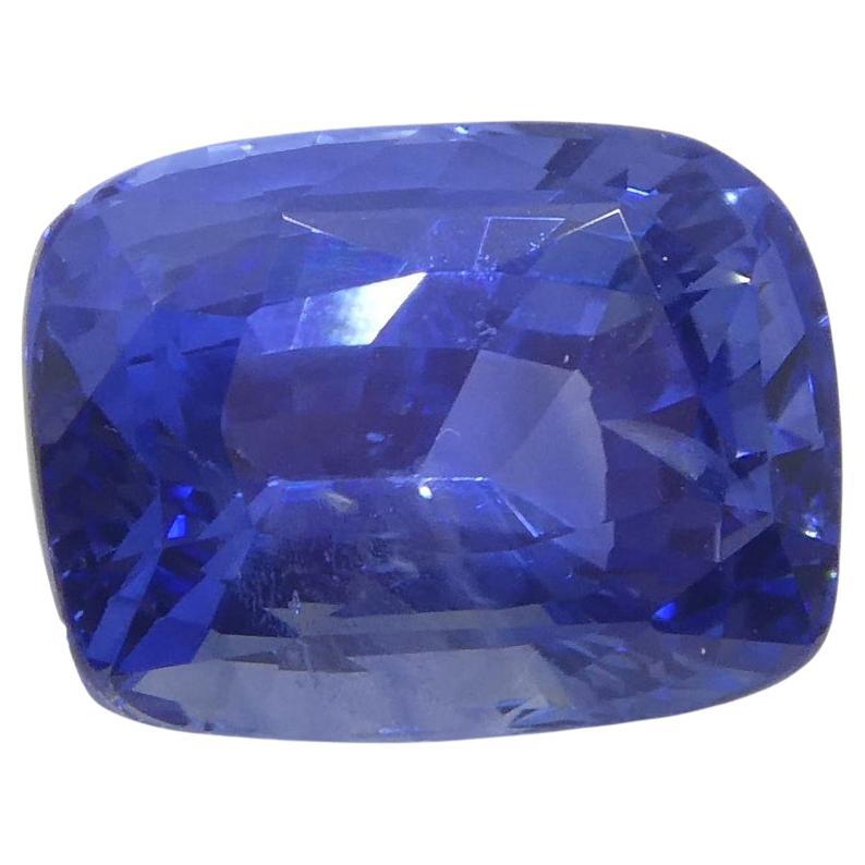3.36ct Cushion Blue Sapphire GIA Certified Sri Lanka For Sale 12