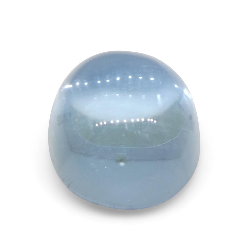 3.36ct Oval Cabochon Blue Aquamarine from Brazil For Sale 2