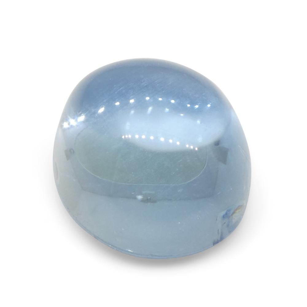 3.36ct Oval Cabochon Blue Aquamarine from Brazil For Sale 3