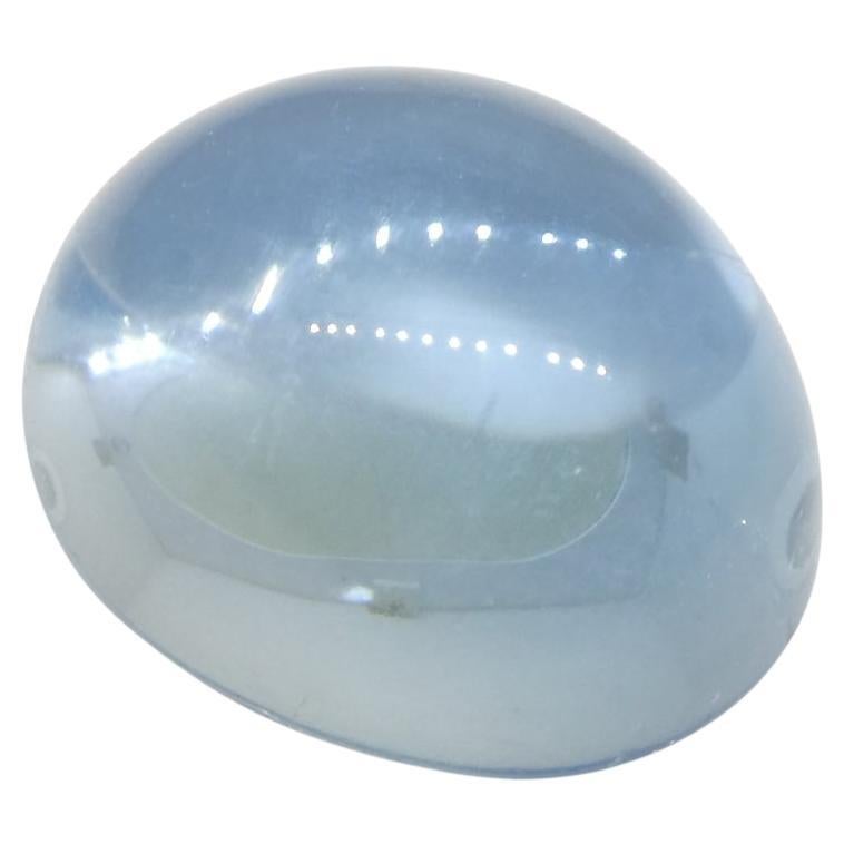 Acquamarina blu cabochon ovale da 3.36ct del Brasile