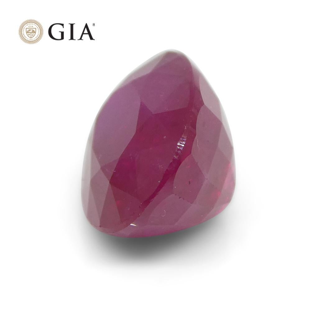 Rubis rouge ovale de 3,36 carats certifié GIA du Mozambique en vente 8