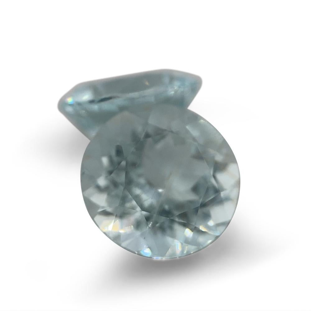clear light blue gemstone