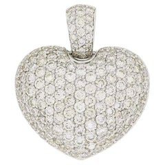 3.37 Carat Diamond Love Heart Pendant