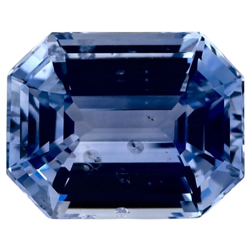 3.37 Ct Blue Sapphire Octagon Loose Gemstone For Sale