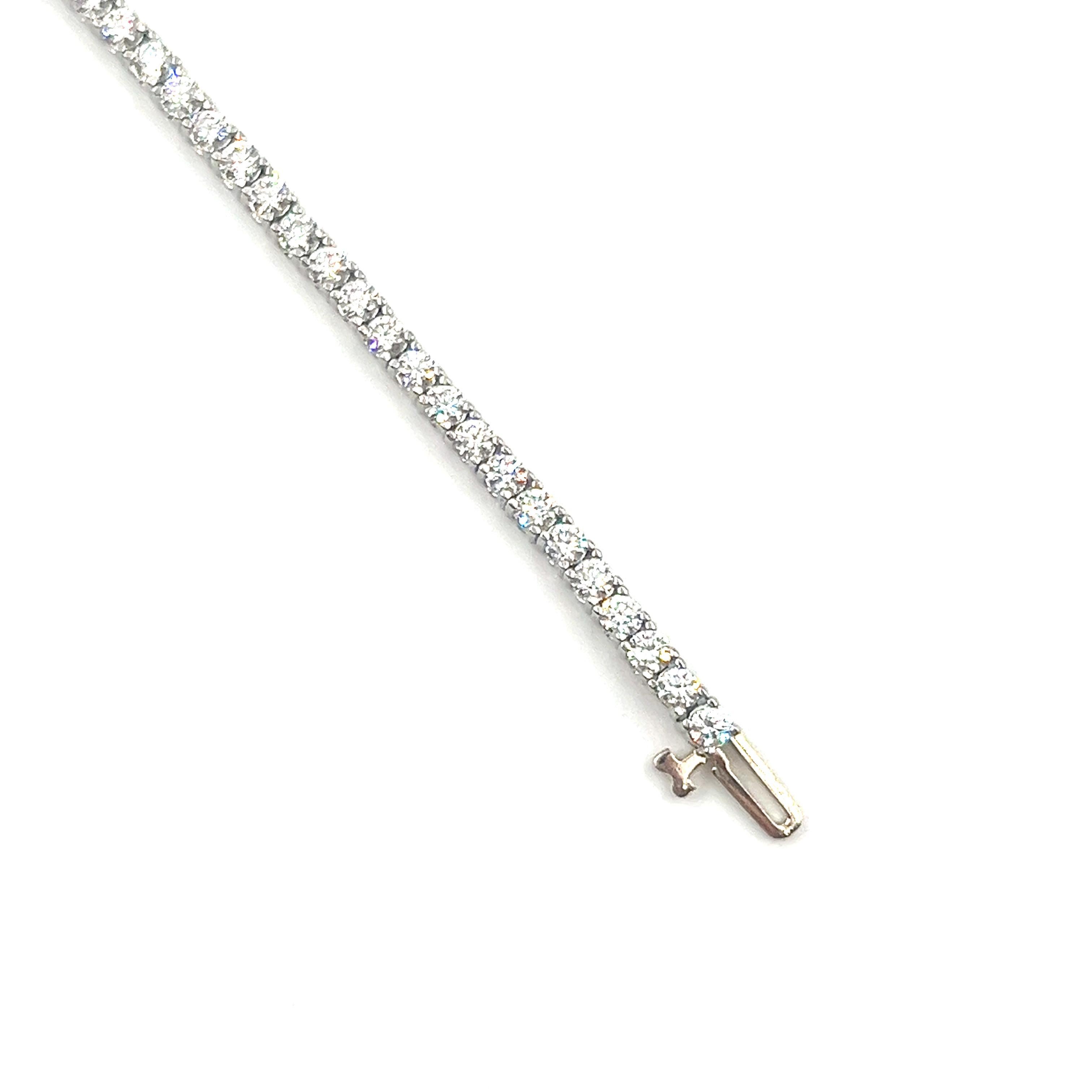 3.37 Karat Diamant-Tennisarmband (Rundschliff)